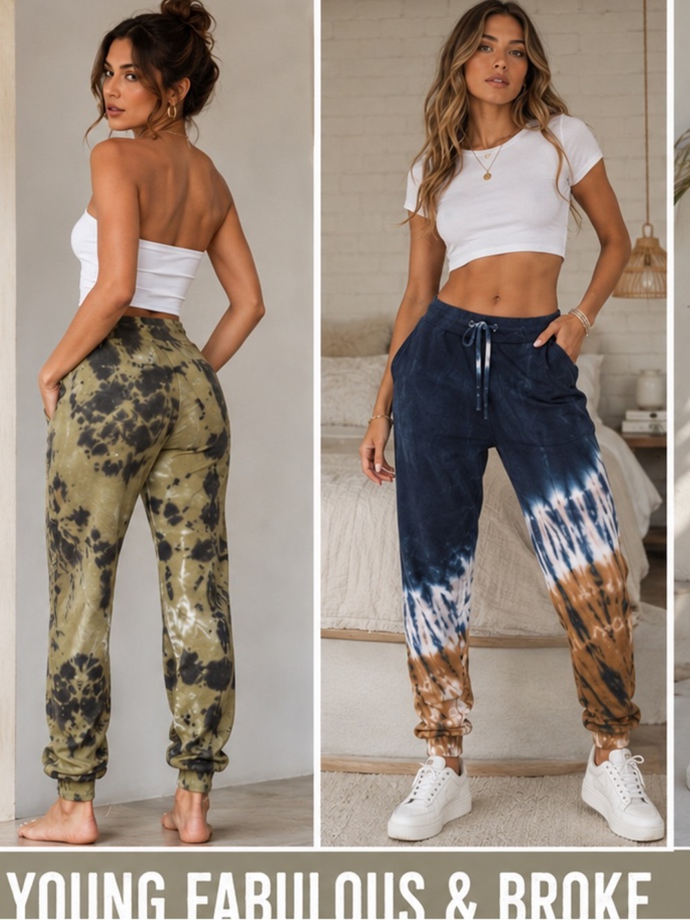 YFB young fabulous, and broke lot of two joggers. Tie-dyed ultrasoft. Sz medium